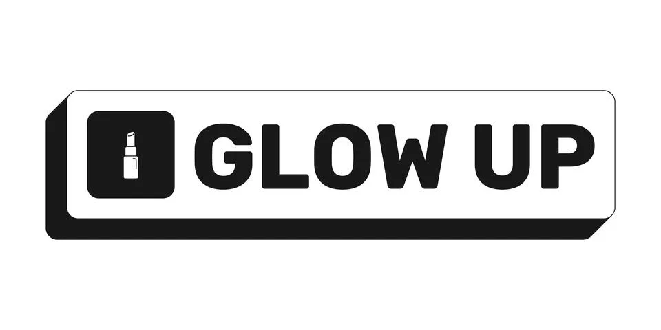 Glow up rectangle UI web button Stock Illustration