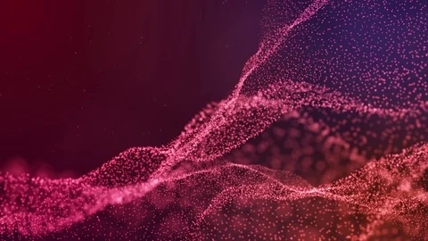 Glow red particles form abstract forms and structures. Seamless looped. Stock Footage 109138033