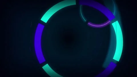 Glow ring tunnel perspective seamless loop motion background Stock Footage 347342460