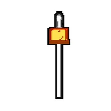 Glow serum dropper pixel art vector illustration Stock Illustration