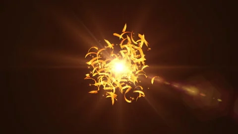 Glow shiny feather particle loop animation Stock Footage 148062283