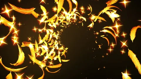 Glow shiny feather particle loop animation 库存影片 148062294