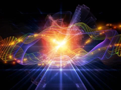 Glow of the Sine Wave Stock Illustration