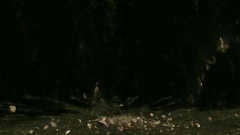 Glow Skull Explosion with Glitter and Smoke. Stock Footage 237994187