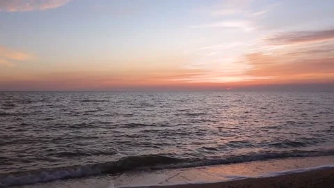 The glow in the sky from the setting sun. The onset of evening twilight Stock Footage 103383271