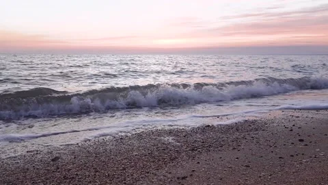 The glow in the sky from the setting sun. The onset of evening twilight. Video stock 103392096