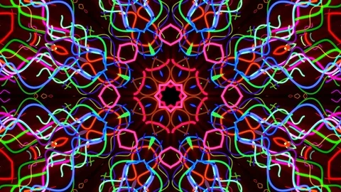 Glow Space Kaleidoscope Stock Footage 72273800