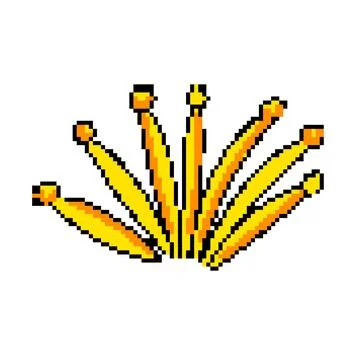 Glow sparkles pixel art vector illustration Stock Illustration