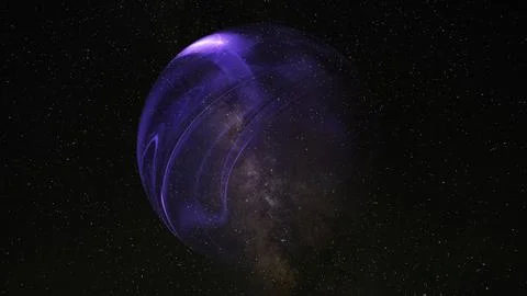 Glow sphere planet structure in space Stock-Illustration