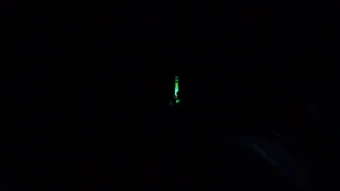 Glow stick on the float,night fishing Video stock 76135418