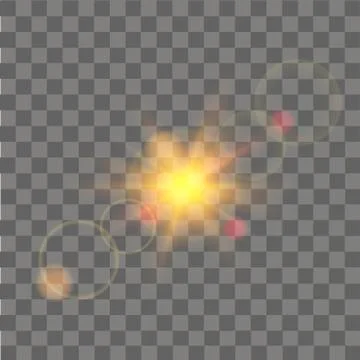 Glow sun light effect. Abstract effect of lighting flare. Vector. Stock Illustration