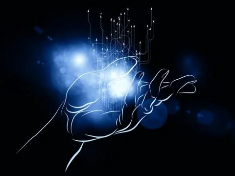 Glow of Technology Stock Illustration