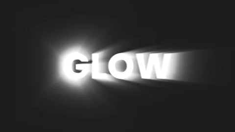 Glow text with glowing effect animation isolated on black background Vídeo Stock 330421693