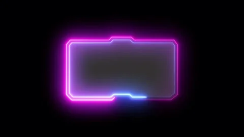 Glow theme border frame for live conference animation Stock Footage 321197971