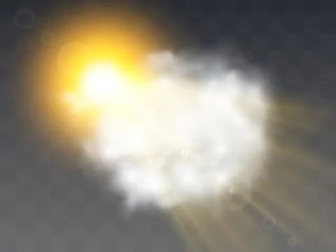 Glow transparent vector light effect set Stock Illustration