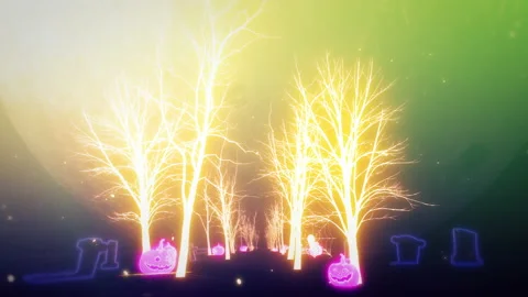 Glow Tree Loop Stock Footage 162719090