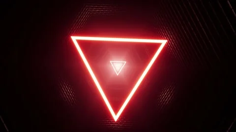 Glow Triangle Light Dark Tunnel VJ Loops Background Stock Footage 201202198