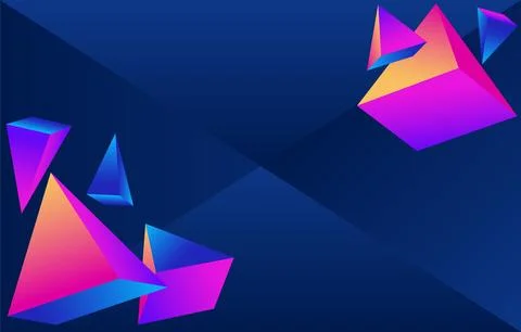 Glow Triangular Shapes Background Stock Illustration