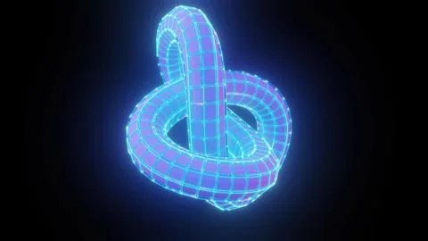 Glow Twisted torus Illustrazione stock
