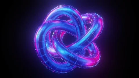 Glow Twisted torus Stock Illustration
