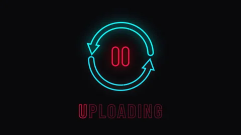 Glow upload animation trim path effect Stock Footage 333193886
