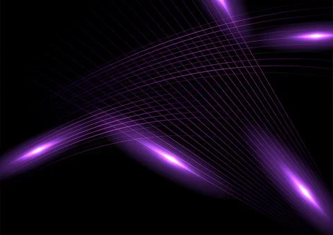 Glow violet minimal lines abstract futuristic tech background Illustrazione stock
