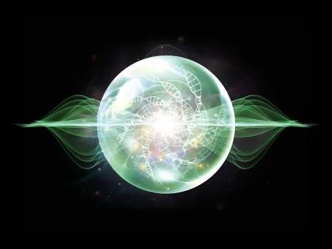 Glow of Wave Particle Stock Illustration
