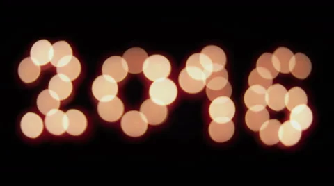 Glowing 2016 Video stock 55972175