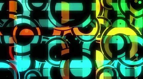 Glowing 3D circles Stock Footage 46361458