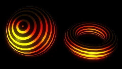 Glowing 3d shapes background animation Stock Footage 298824281