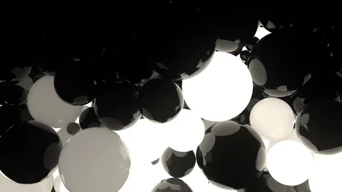 Glowing 3d spheres modern dynamic background loop  Stock Footage 91231834