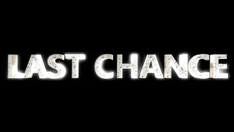 Glowing 3d text animation of 'last chance' on black background Stock-Footage 337523851