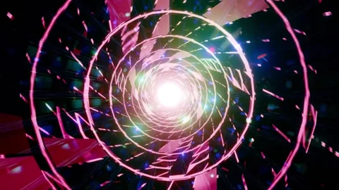 Glowing 4k cool particles or lens flares vfx 3d illustration vj loop Stock Footage 160540958