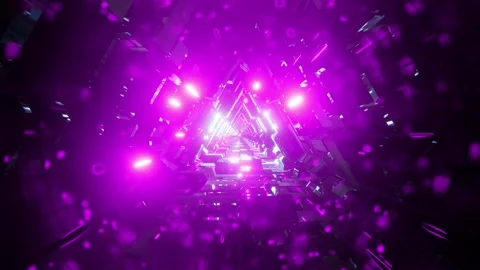 Glowing 4k space pink hyperspace tunnel 3d illustration vj loop Stock Footage 160539907