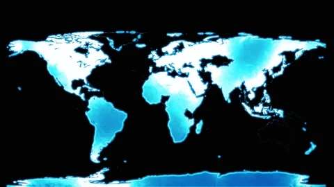 Glowing 4K world map Stock Footage 287057299