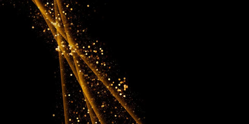 Glowing abstract background square frame Light trails and bokeh 3D illustrati Stock Illustration