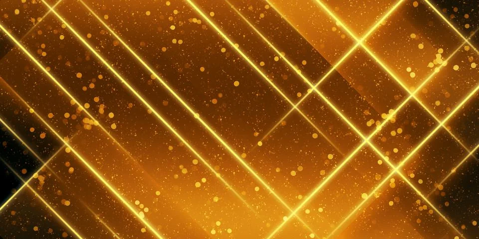 Glowing abstract background square frame Light trails and bokeh 3D illustrati Illustrazione stock