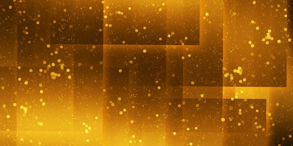Glowing abstract background square frame Light trails and bokeh 3D illustrati Stock Illustration