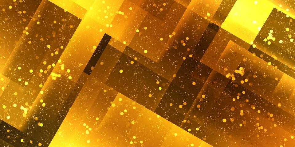 Glowing abstract background square frame Light trails and bokeh 3D illustrati 库存插图