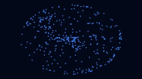 Glowing abstract blue particle stream representing global data connections .. Stock Footage 343632675