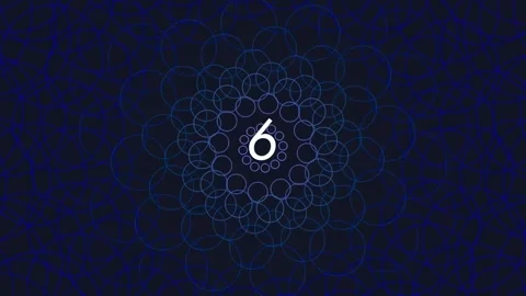 Glowing abstract blue tech circle background with number nine data visualiz.. Stock Footage 342093715