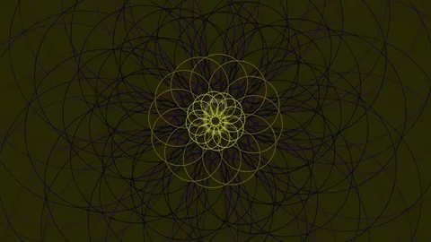 Glowing abstract cosmic mandala pattern background for spirituality and med.. 库存影片 342095604