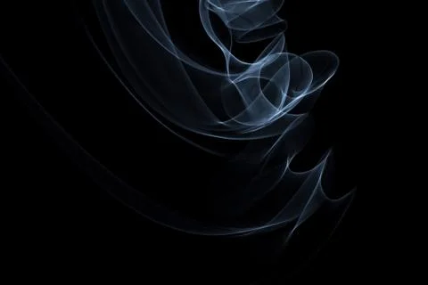 Glowing abstract curved light blue and white lines Stock Photos