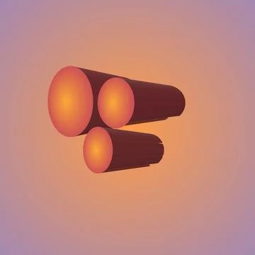 Glowing Abstract Cylinders 写真素材