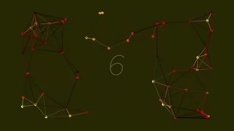Glowing abstract data network background connecting nodes and futuristic te.. Stock Footage 342115424