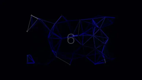Glowing abstract data network connecting nodes for digital intelligence vis.. Stock Footage 342205934