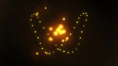 Glowing abstract digital connection lines and energy network on dark backgrou Stock Footage 344515961