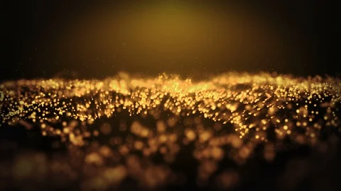 Glowing abstract digital wave particles, Abstract background Stock Footage 104406012