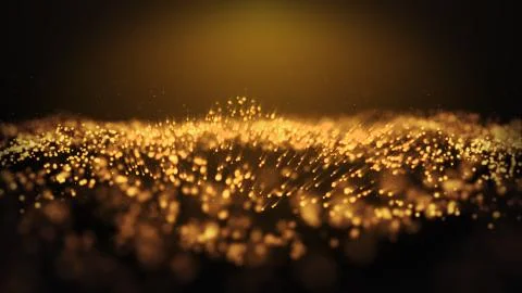 Glowing abstract digital wave particles, Abstract background Stock Illustration