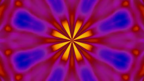 Glowing abstract floral pattern with vibrant color energy flow background Stock Footage 339796063